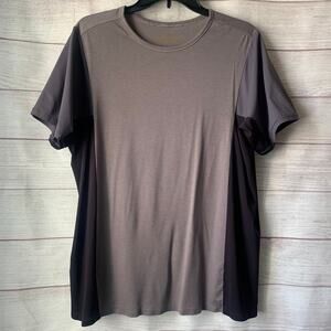 Lululemon X Robert Geller Take the Moment Short Sleeve Shirt Color Block Mesh